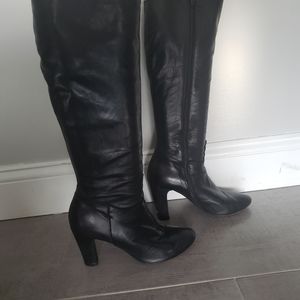 Italian leather heeled boots